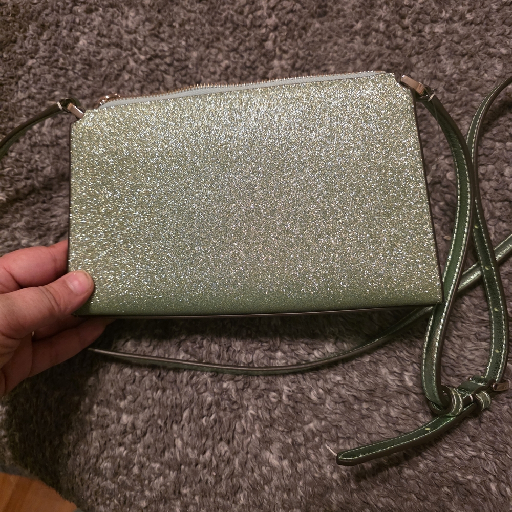 Elegant Green Glitter Kate Spade Crossbody Bag - Picture 4 of 4
